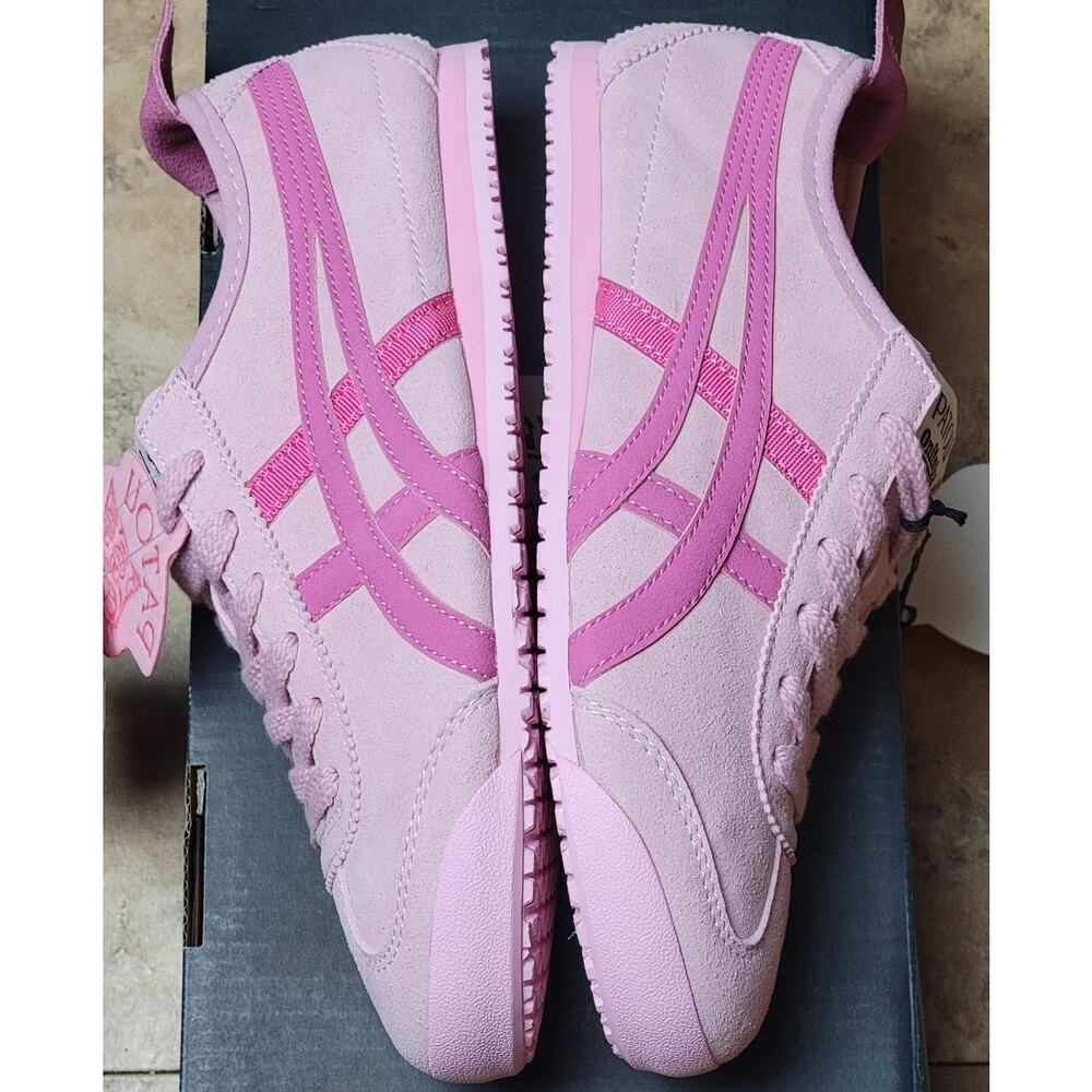 Fashion Sneakers Women 8 Pink Suede Lace Up Onitsuka Tiger Casual Shoe Retro Y2K - Picture 8 of 12